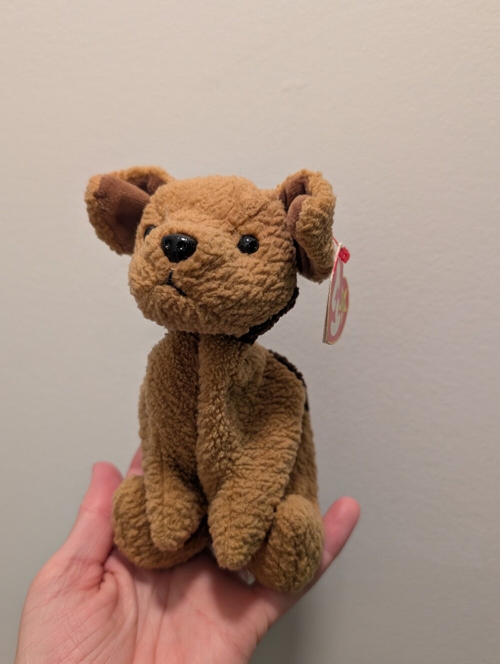 "Tuffy" Ty Brown Plush Puppy Terrier (Yorkie?) Dog Beanie Baby
